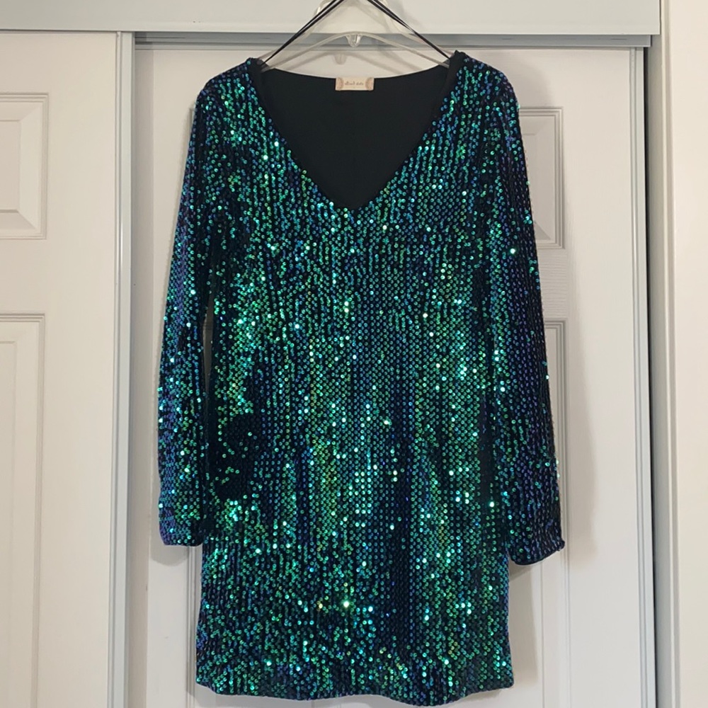 Altar’d State Sequined Velvet Dress